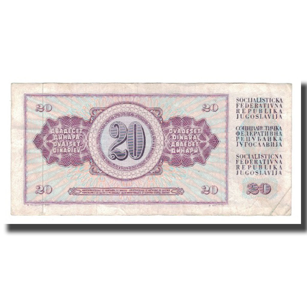 Billet, Yougoslavie, 20 Dinara, 1974, 1974-12-19, KM:85, TTB+