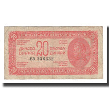 Banconote, Iugoslavia, 20 Dinara, 1944, KM:51a, MB