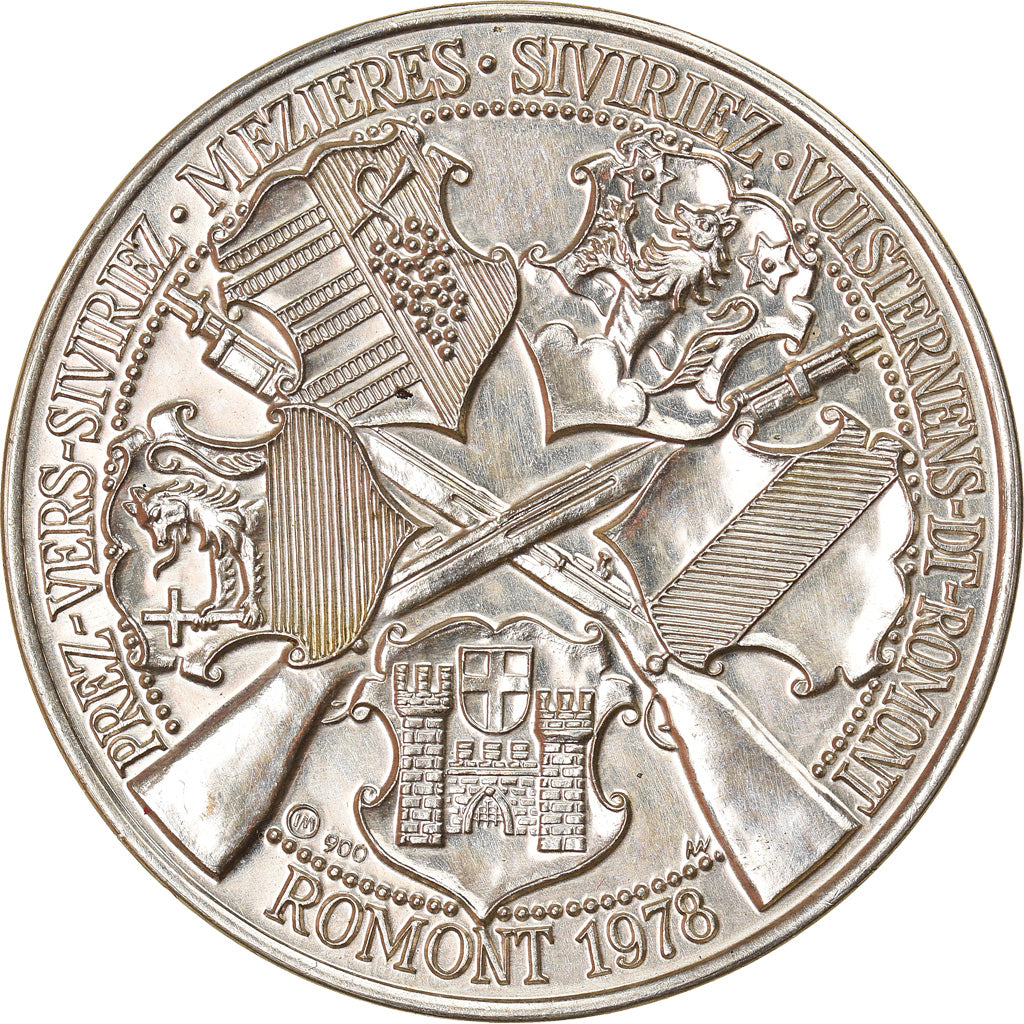 Switzerland, Medal, Tir Cantonal Fribourgeois, Romont, 1978, MS(63), Silver