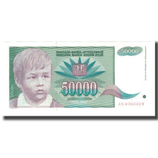 Nota, Jugoslávia, 50,000 Dinara, 1992, KM:117, UNC(65-70)