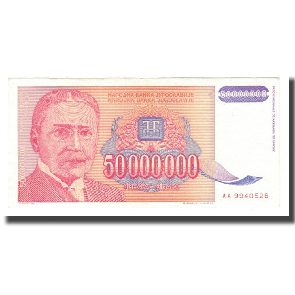 Banconote, Iugoslavia, 50,000,000 Dinara, 1993, KM:133, FDS