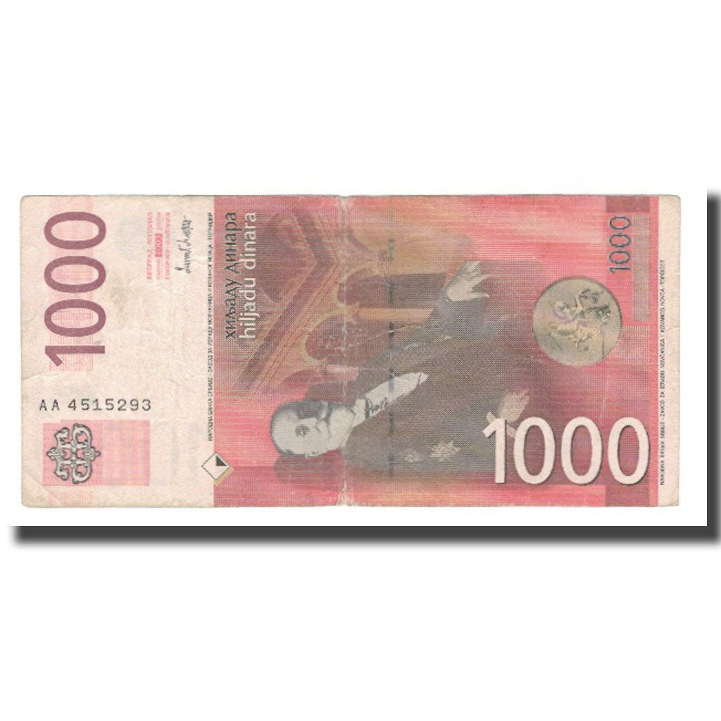 Geldschein, Jugoslawien, 1000 Dinara, 2001, KM:158a, SS