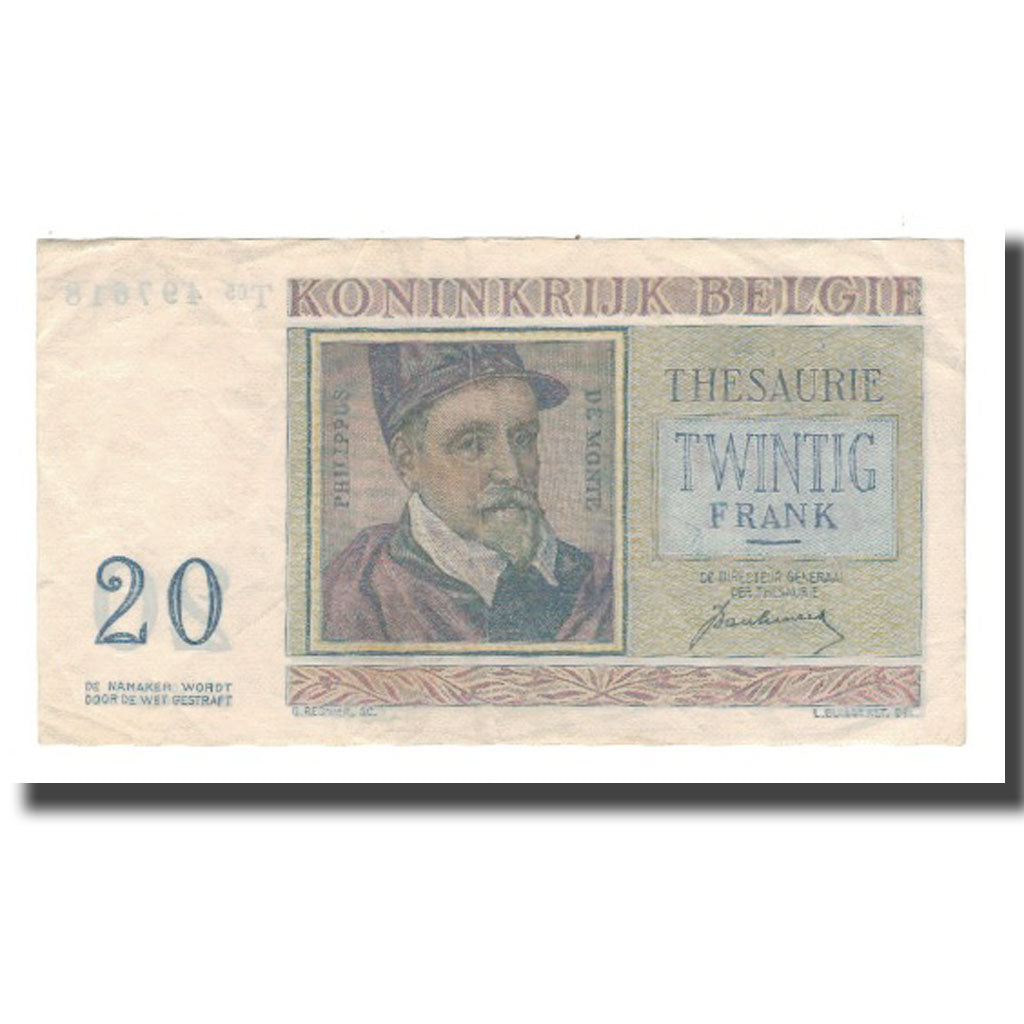 Banconote, Belgio, 20 Francs, 1950, 1950-07-01, KM:132a, BB+