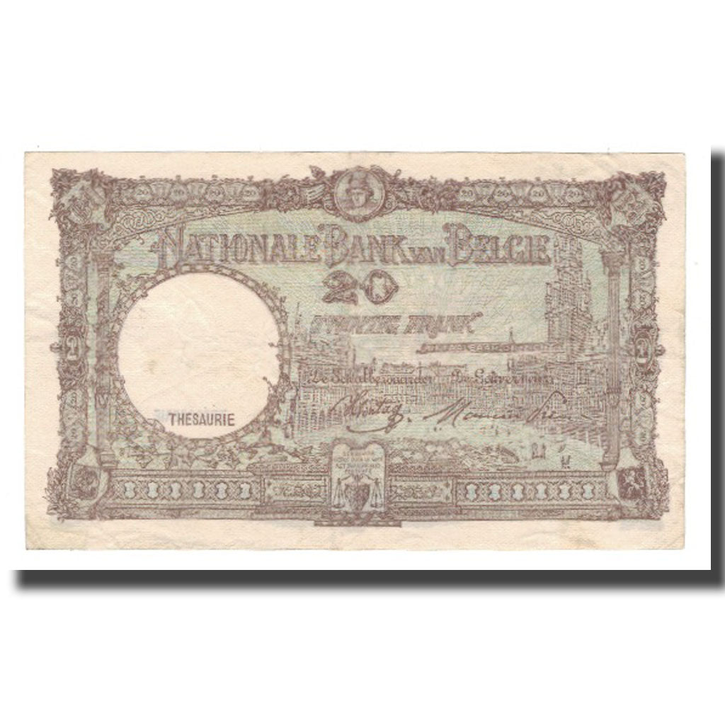 Banconote, Belgio, 20 Francs, 1944, 1944-11-10, KM:111, BB