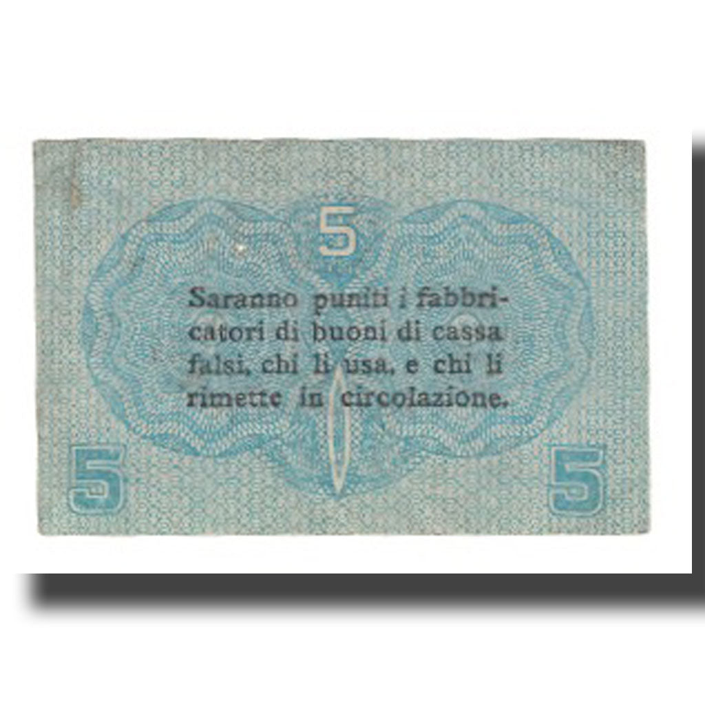 Billet, Italie, 5 Centesimi, 1918, 1918-01-02, KM:M1, TTB