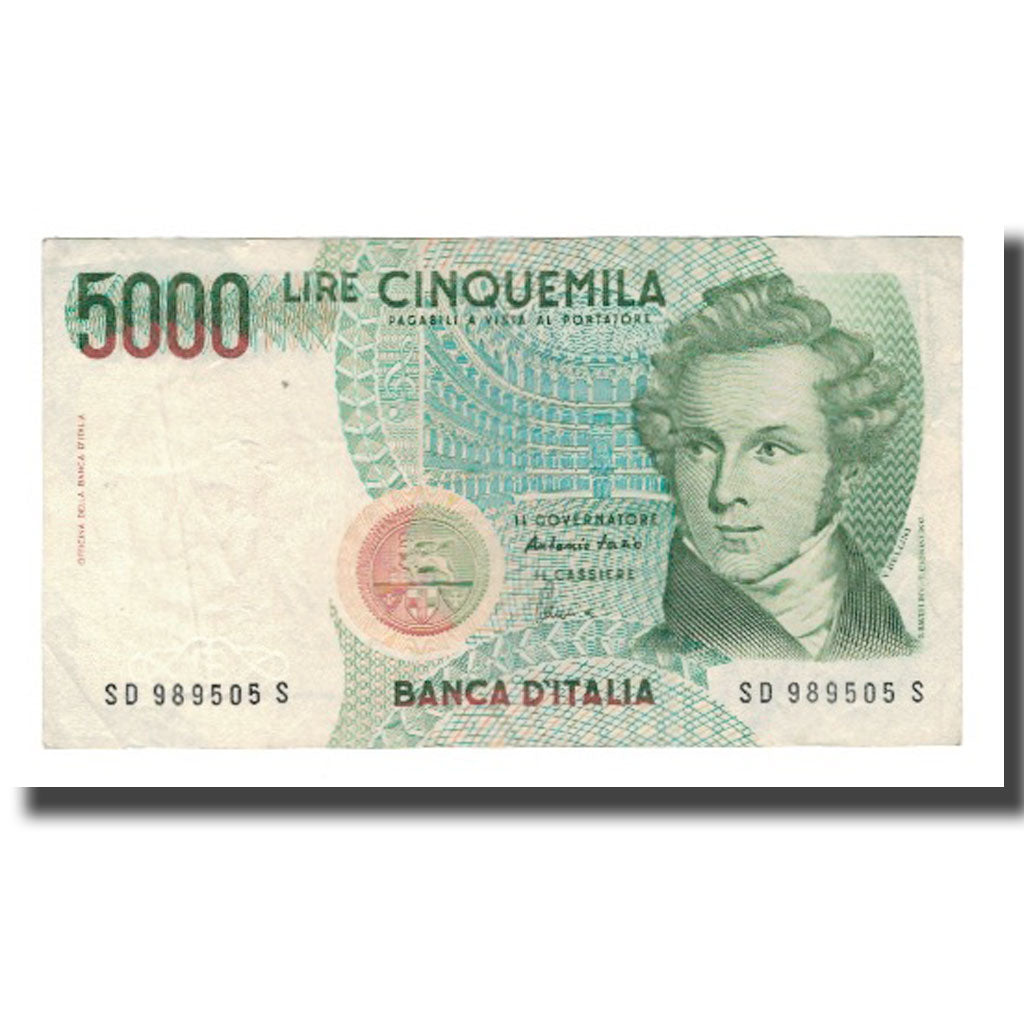 Billete, 5000 Lire, D.1985, Italia, KM:111c, EBC