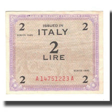 Nota, Itália, 2 Lire, 1943, KM:M11b, AU(55-58)