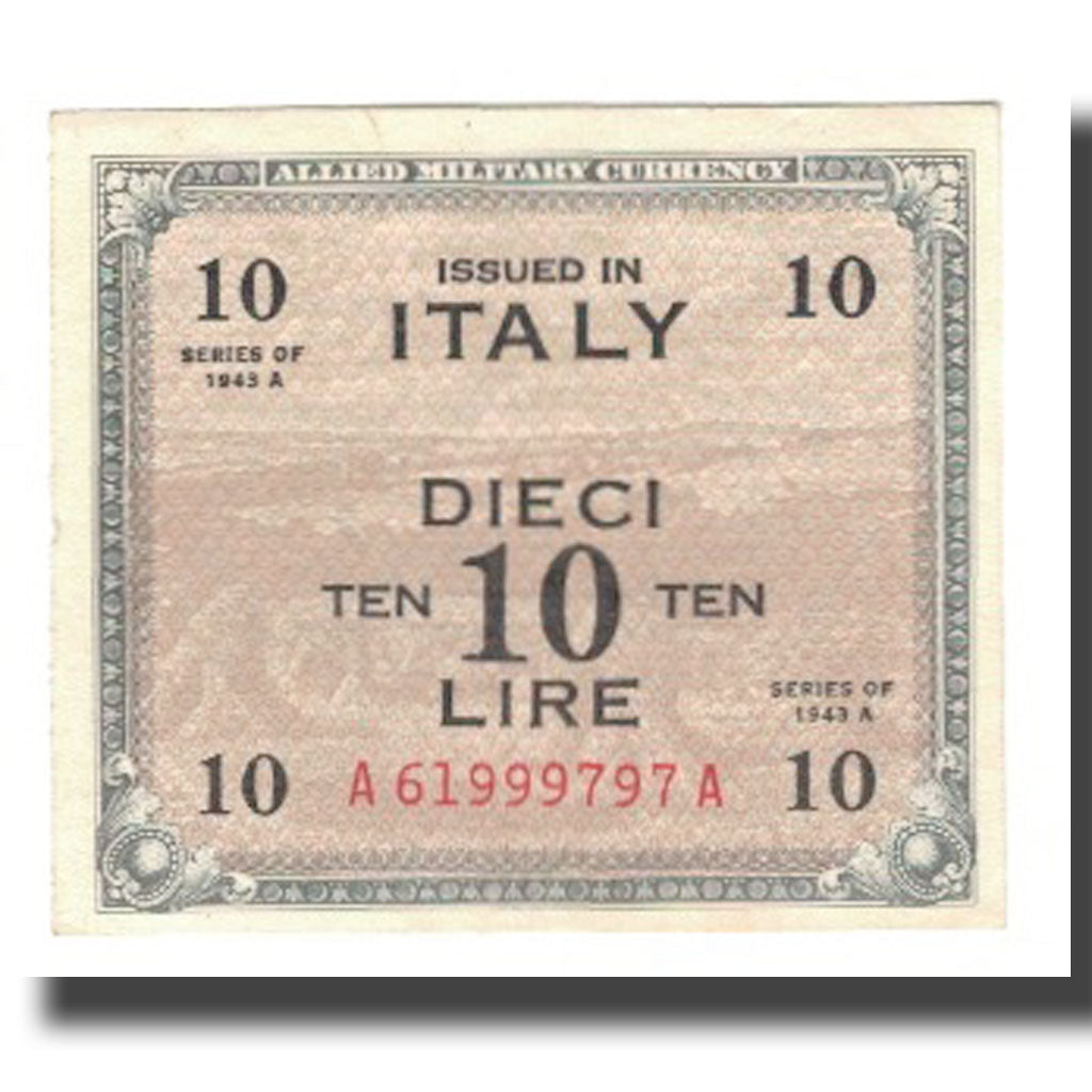Banconote, Italia, 10 Lire, 1943A, KM:M19a, SPL-