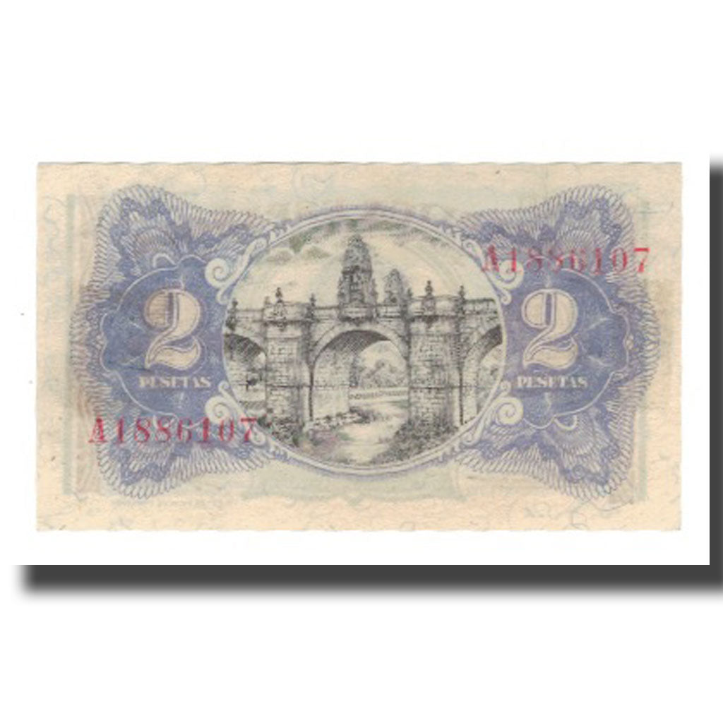 Banknote, Spain, 2 Pesetas, 1938, KM:95, EF(40-45)