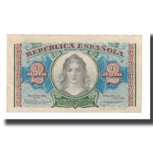 Nota, Espanha, 2 Pesetas, 1938, KM:95, AU(55-58)