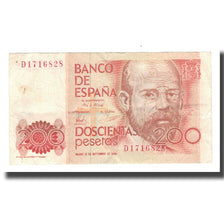 Nota, Espanha, 200 Pesetas, 1980 (1984), 1980-09-16, KM:156, EF(40-45)
