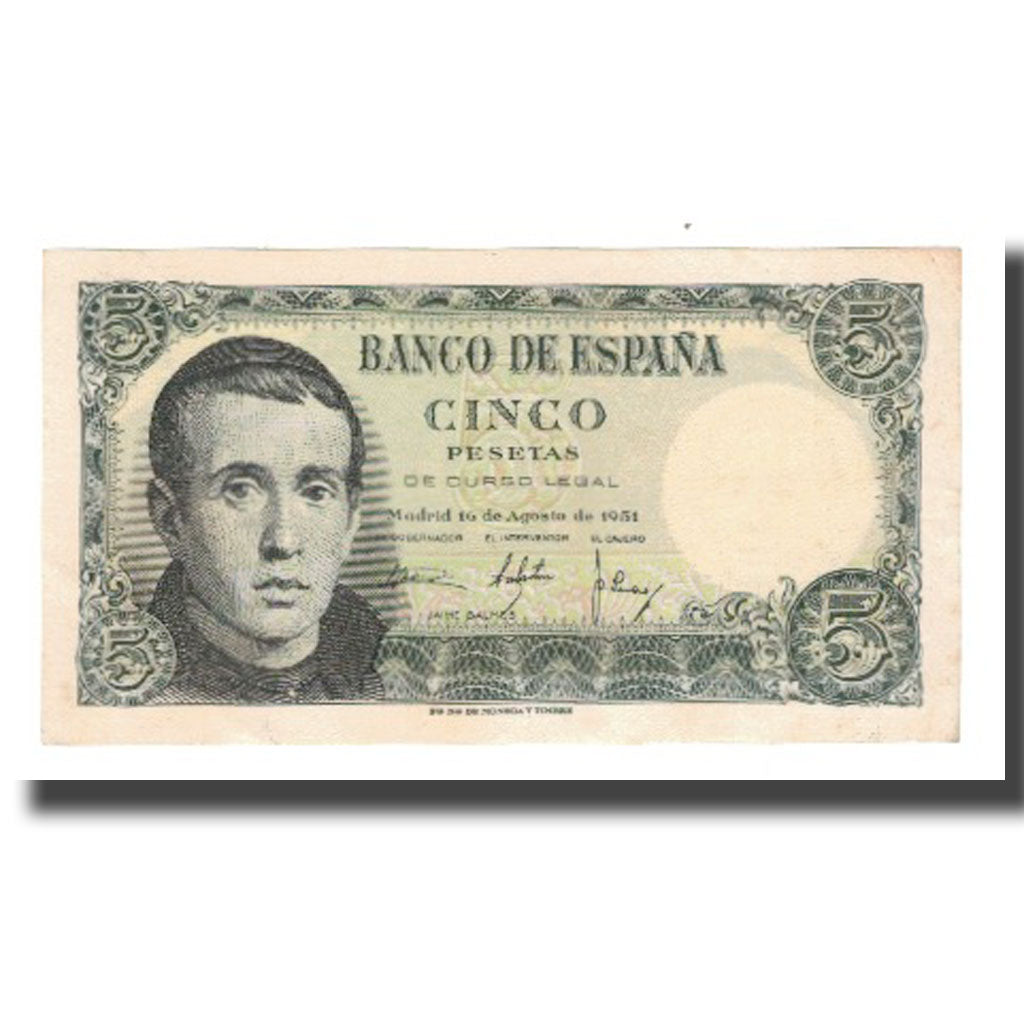 Geldschein, Spanien, 5 Pesetas, 1951, 1951-08-16, KM:140a, VZ
