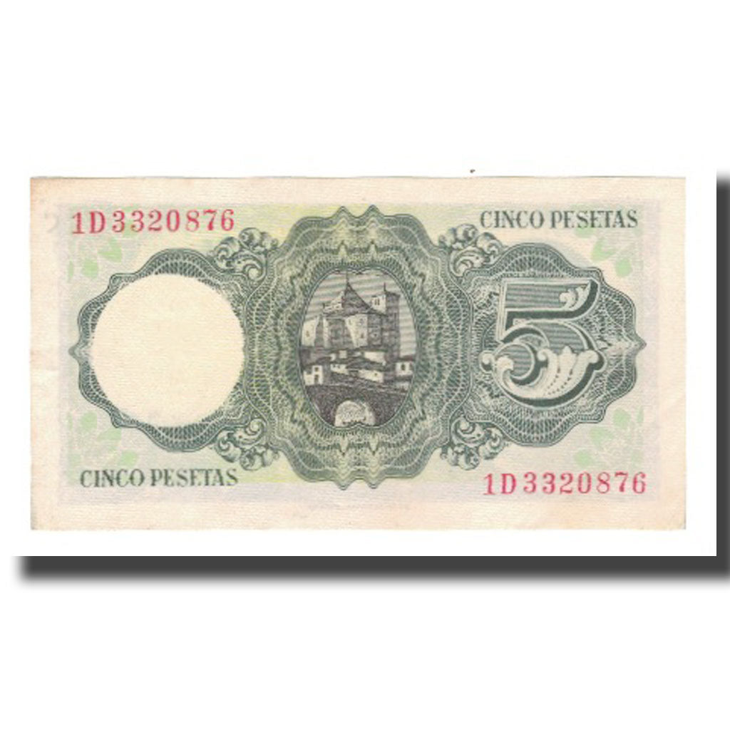 Geldschein, Spanien, 5 Pesetas, 1951, 1951-08-16, KM:140a, VZ
