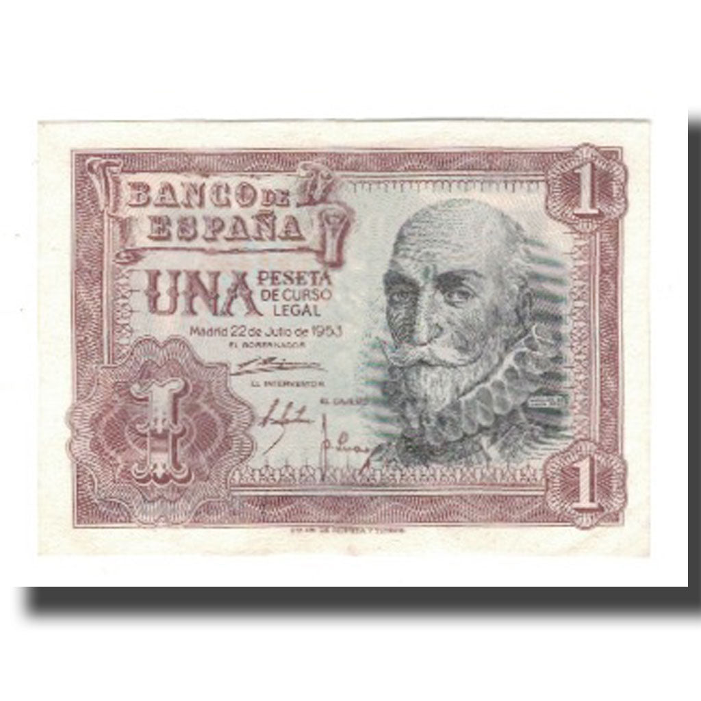 Billet, Espagne, 1 Peseta, 1953, 1953-07-22, KM:144a, SPL