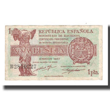 Banconote, Spagna, 1 Peseta, 1937, KM:94, B+