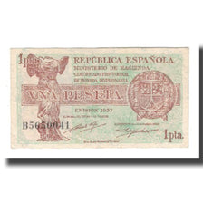 Nota, Espanha, 1 Peseta, 1937, KM:94, EF(40-45)