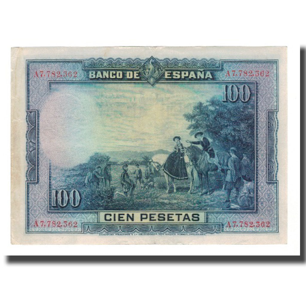 Biljet, Spanje, 100 Pesetas, 1928, 1928-08-15, KM:76a, TTB