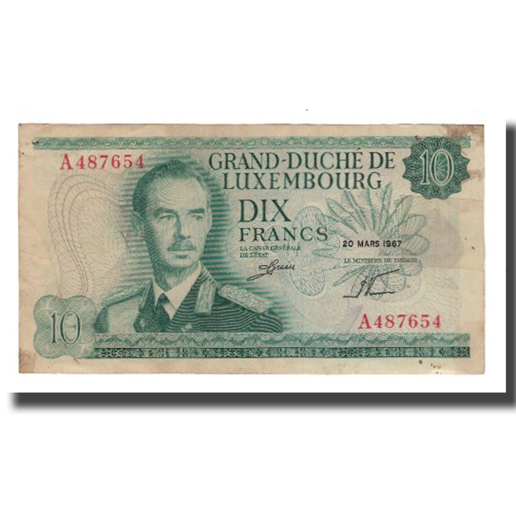 Banconote, Lussemburgo, 10 Francs, 1967, 1967-03-20, KM:53a, MB+