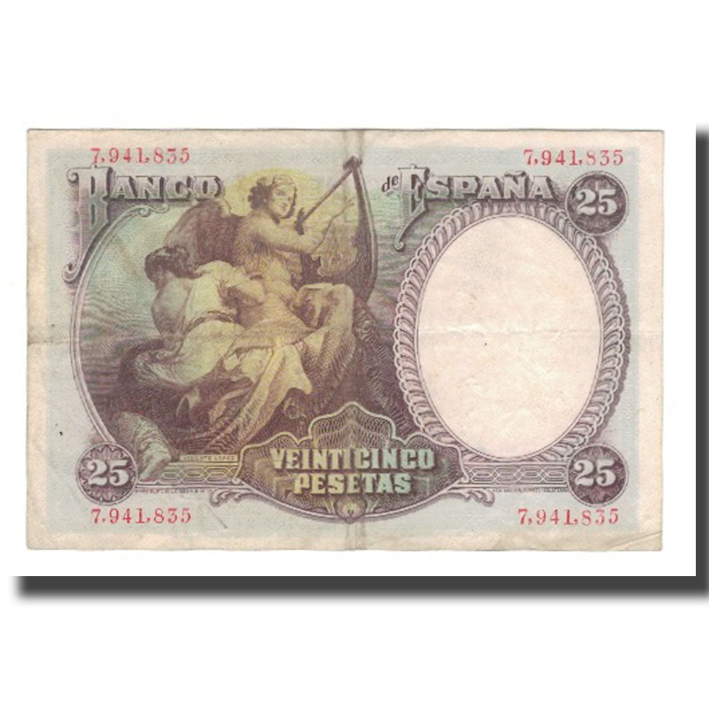 Banconote, Spagna, 25 Pesetas, 1931, 1931-04-25, KM:81, BB