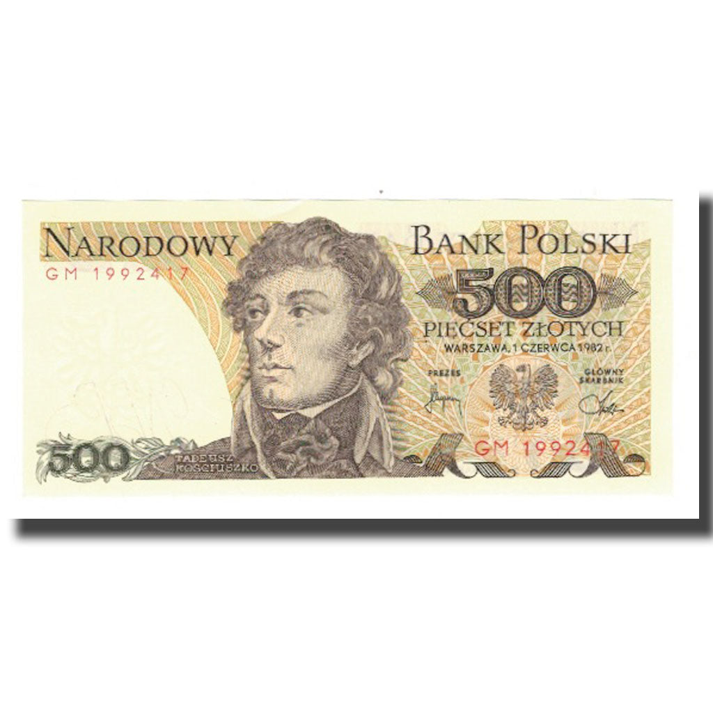 Banknote, Poland, 500 Zlotych, 1982, 1982-06-01, KM:145d, UNC(65-70)