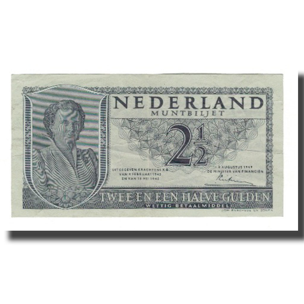 Geldschein, Niederlande, 2 1/2 Gulden, 1949, 1949-08-08, KM:73, VZ
