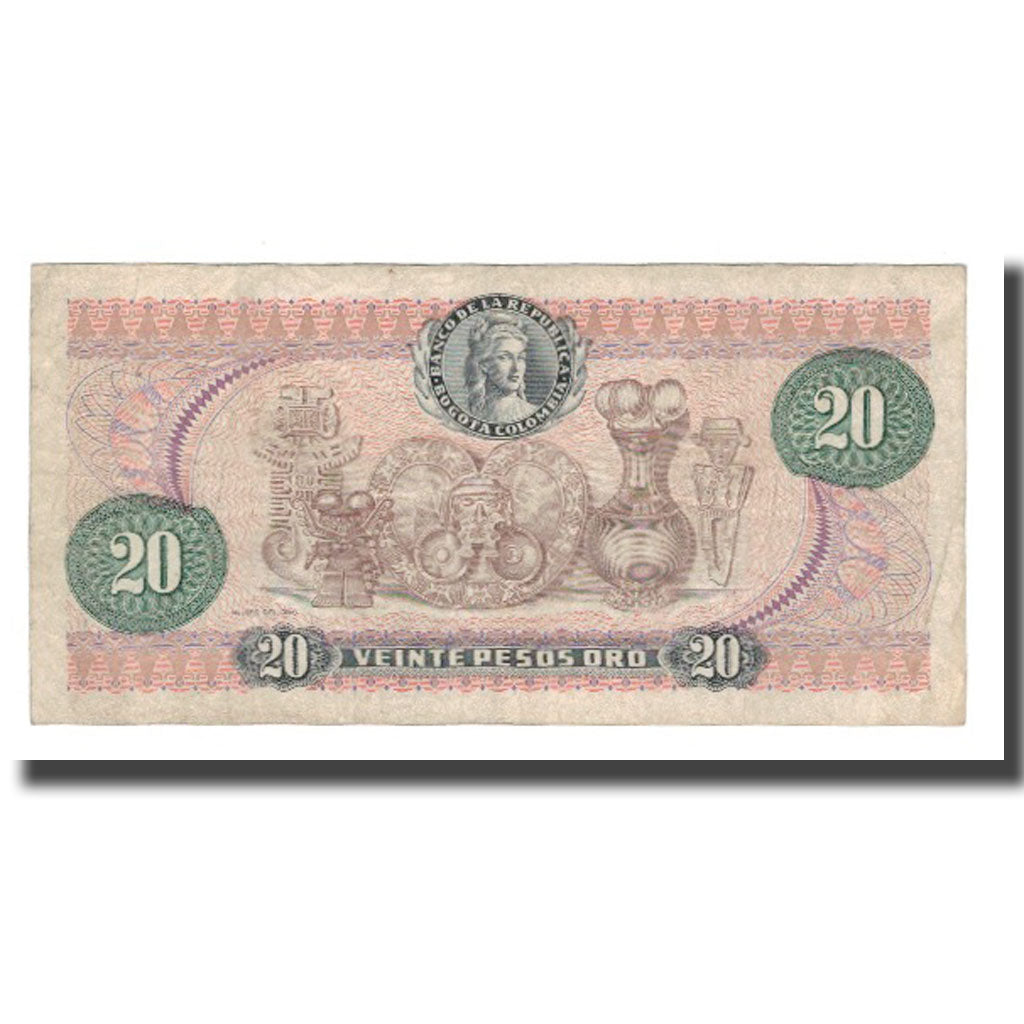Banconote, Colombia, 20 Pesos Oro, 1974, 1974-07-20, KM:409c, BB