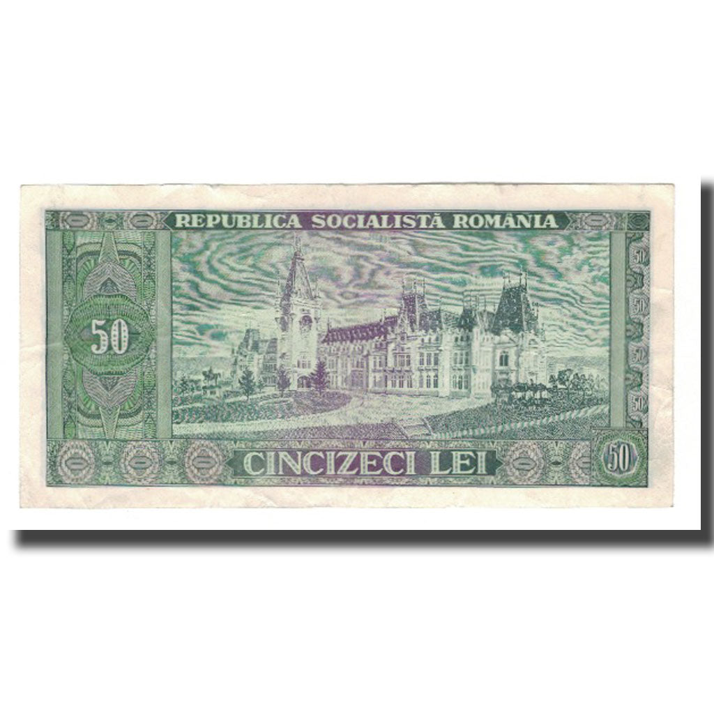 Nota, Roménia, 50 Lei, 1966, KM:96a, AU(50-53)
