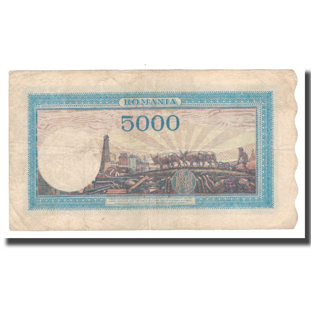Geldschein, Rumänien, 5000 Lei, 1943, 1943-09-28, KM:55, SS