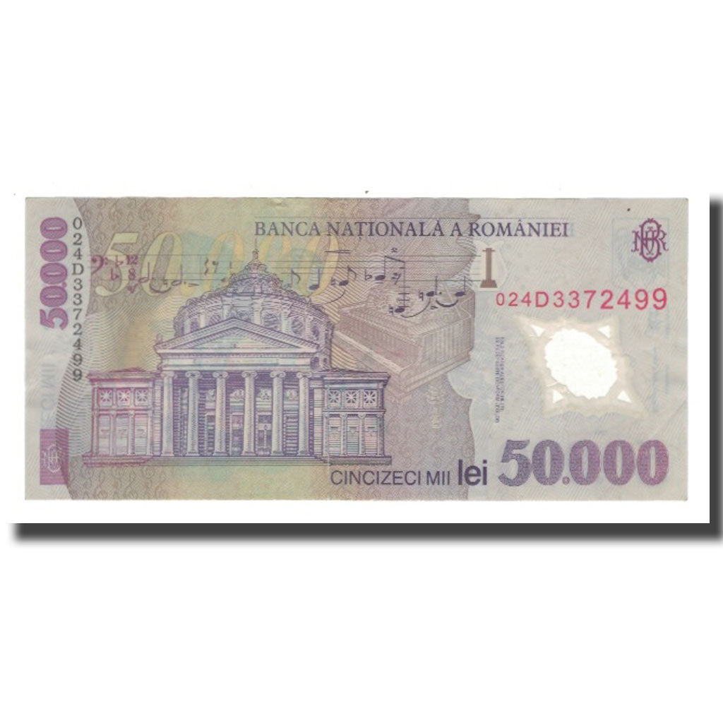 Banknote, Romania, 50,000 Lei, 2001, KM:113a, AU(55-58)
