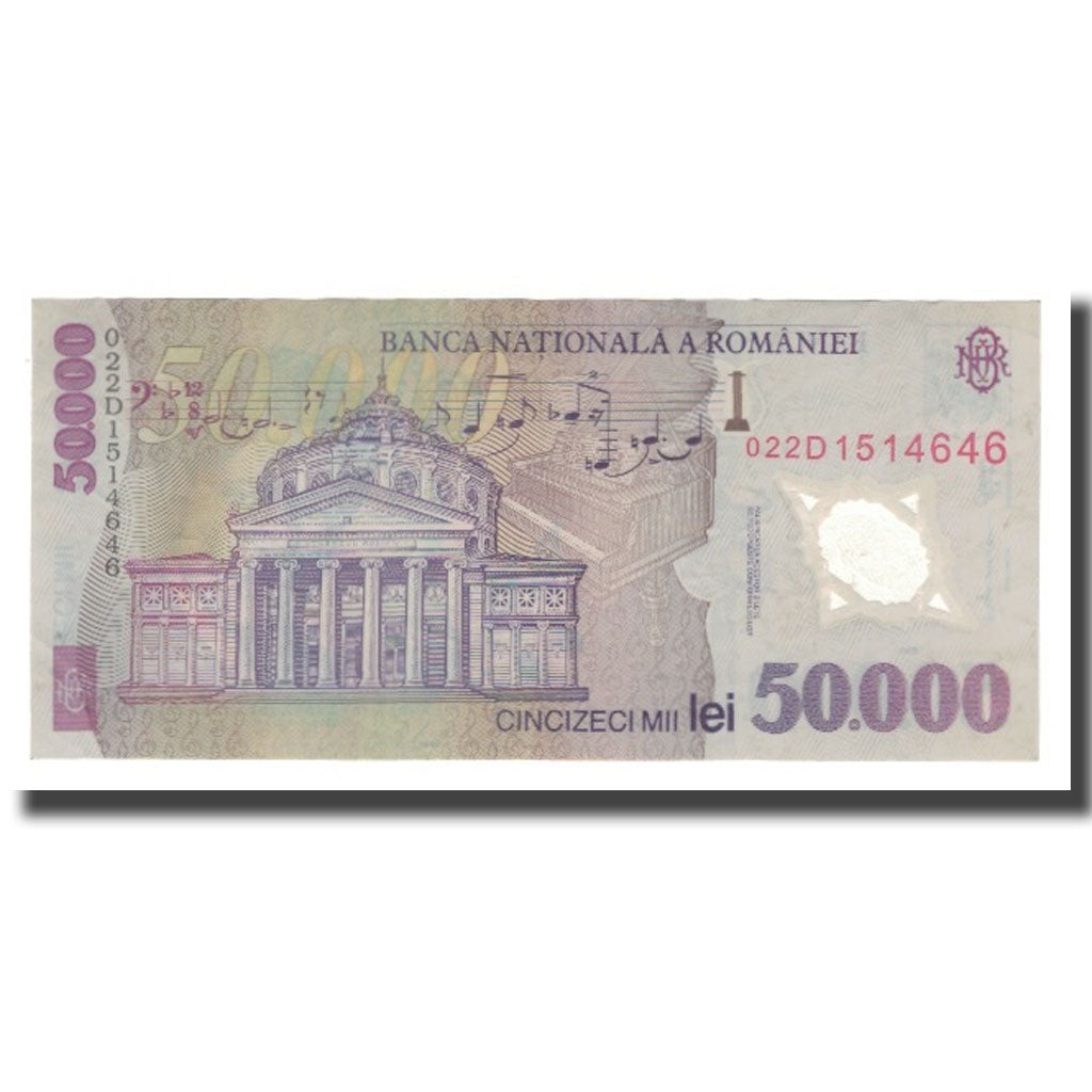 Banknote, Romania, 50,000 Lei, 2001, KM:113a, AU(55-58)
