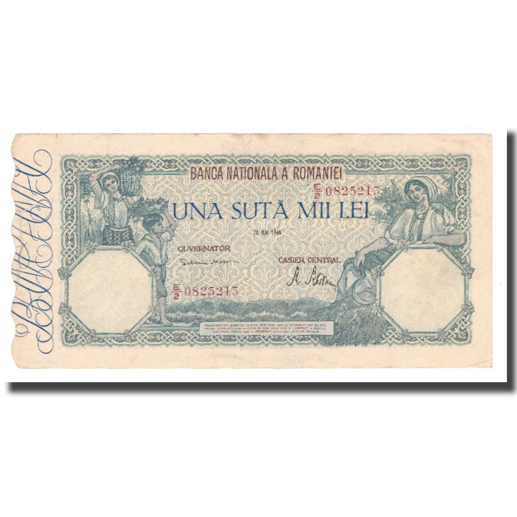 Banknote, Romania, 100,000 Lei, 1946, 1946-05-28, KM:58a, EF(40-45)