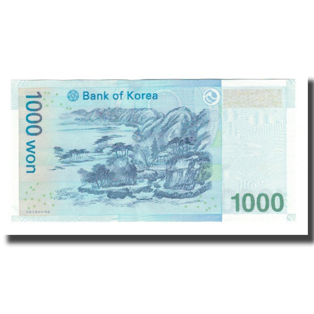 Nota, Coreia do Sul, 1000 Won, Undated (2007), KM:54a, UNC(65-70)