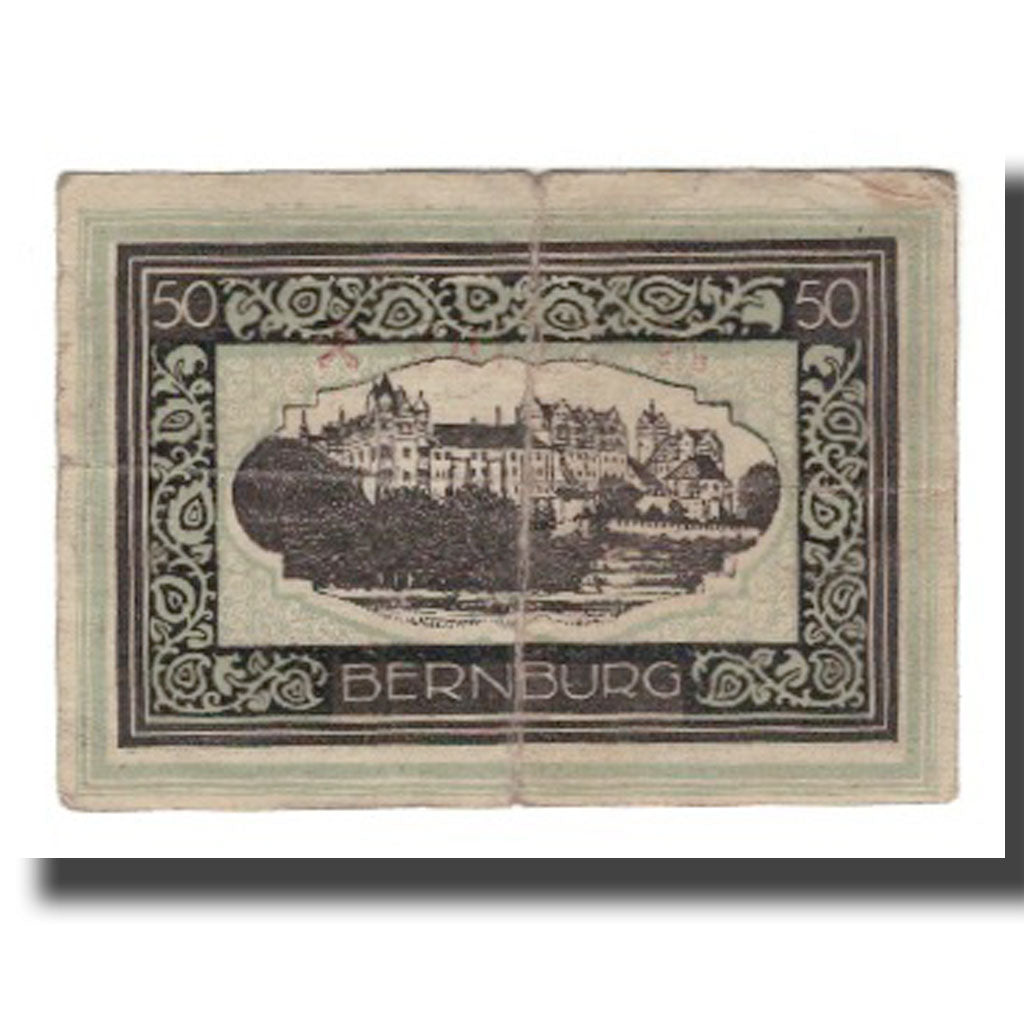 Banknote, Germany, Bernburg Stadt, 50 Pfennig, paysage, 1920, 1920-05-01