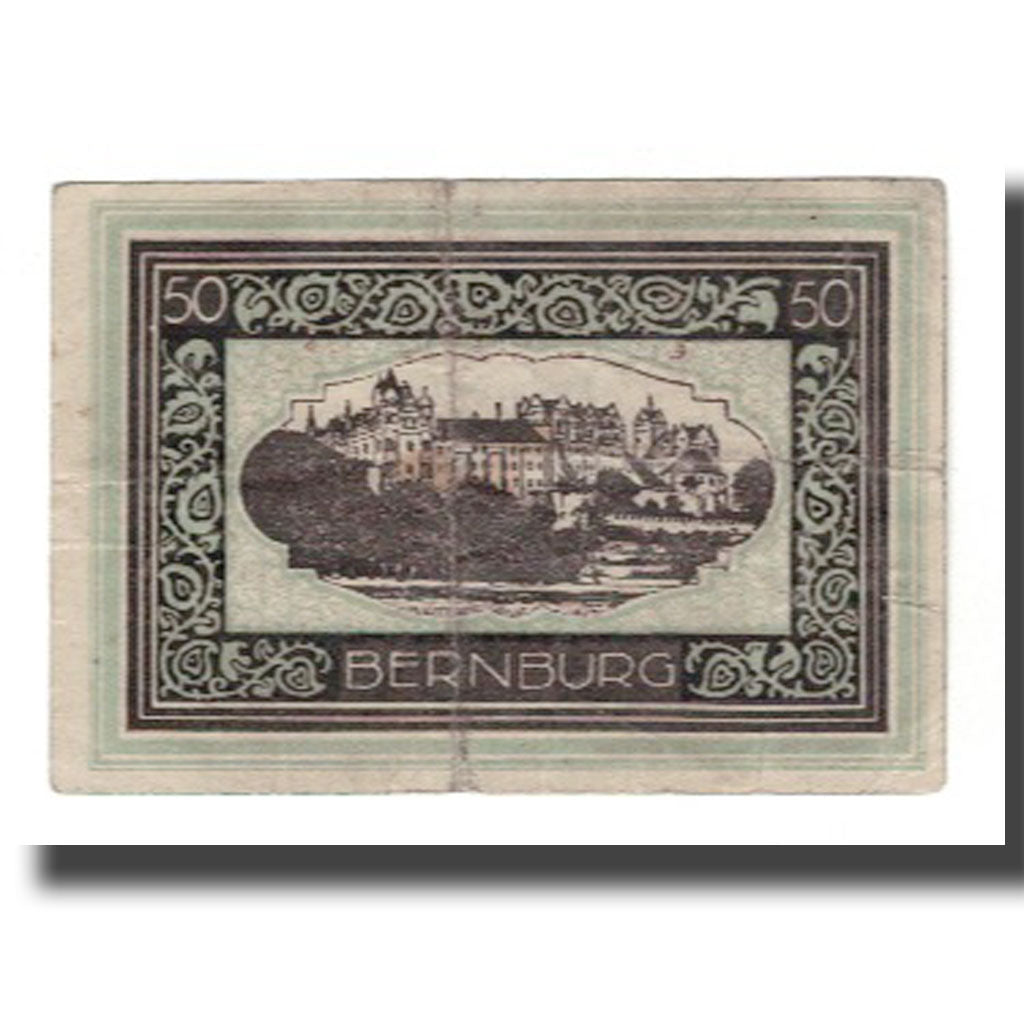 Billet, Allemagne, Bernburg Stadt, 50 Pfennig, paysage 1, 1920, 1920-05-01, TB