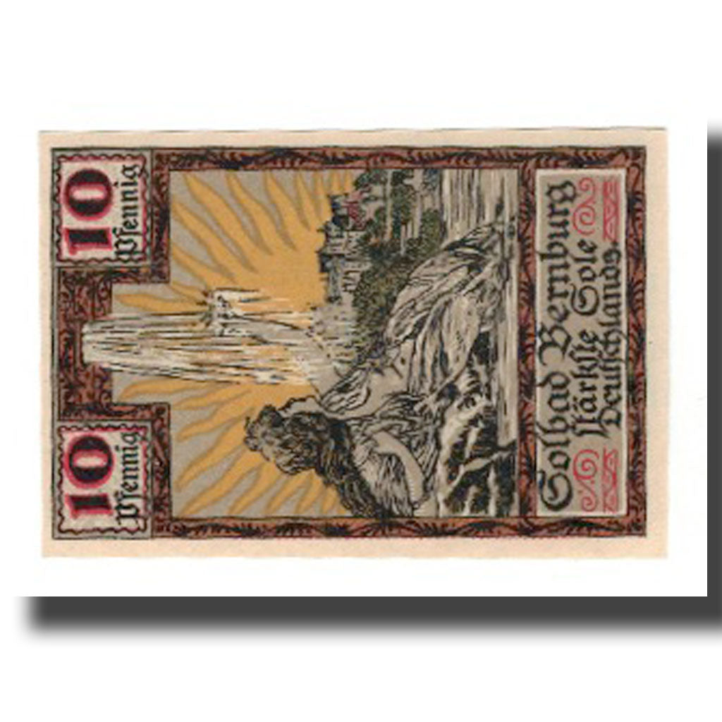 Billete, Alemania, Bernburg Stadt, 10 Pfennig, personnage, 1921, UNC, Mehl:95.1