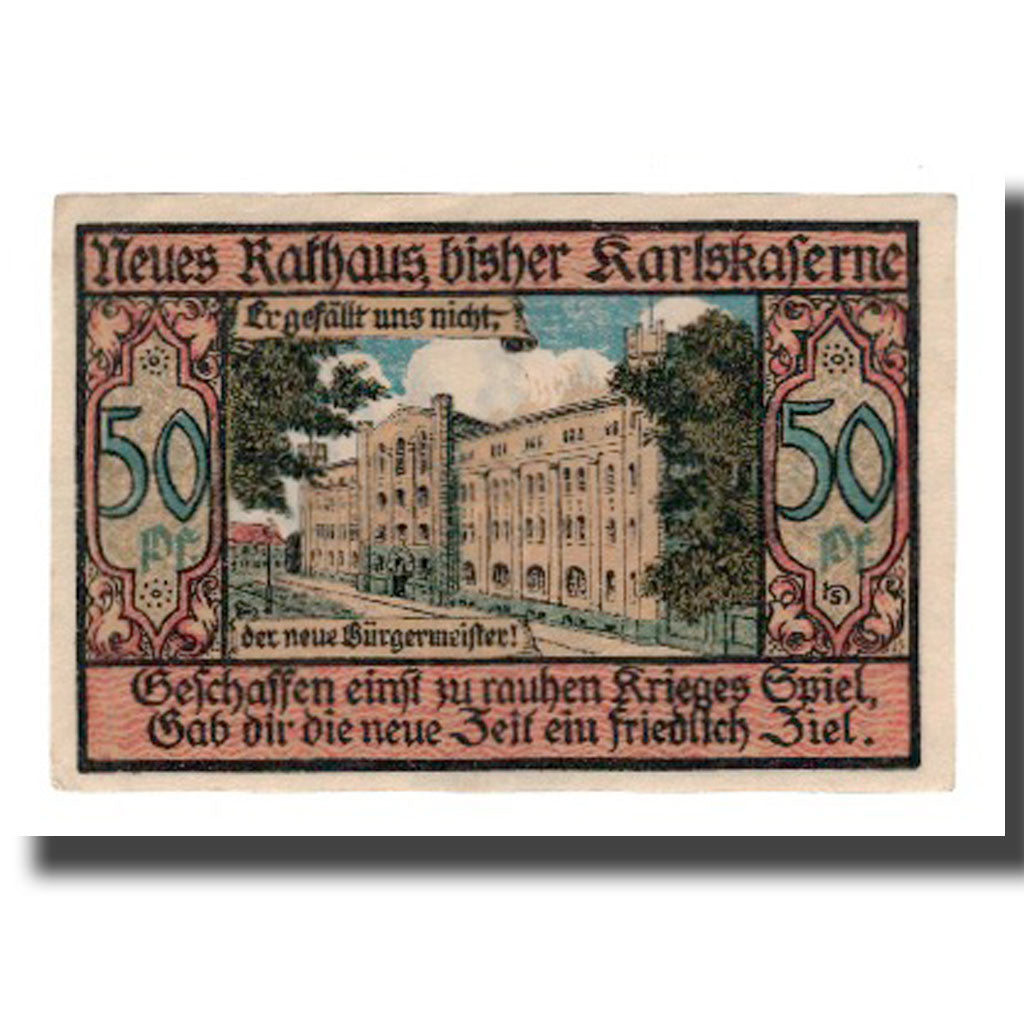 Banknote, Germany, Bernburg Stadt, 50 Pfennig, Batiment, undated (1921)