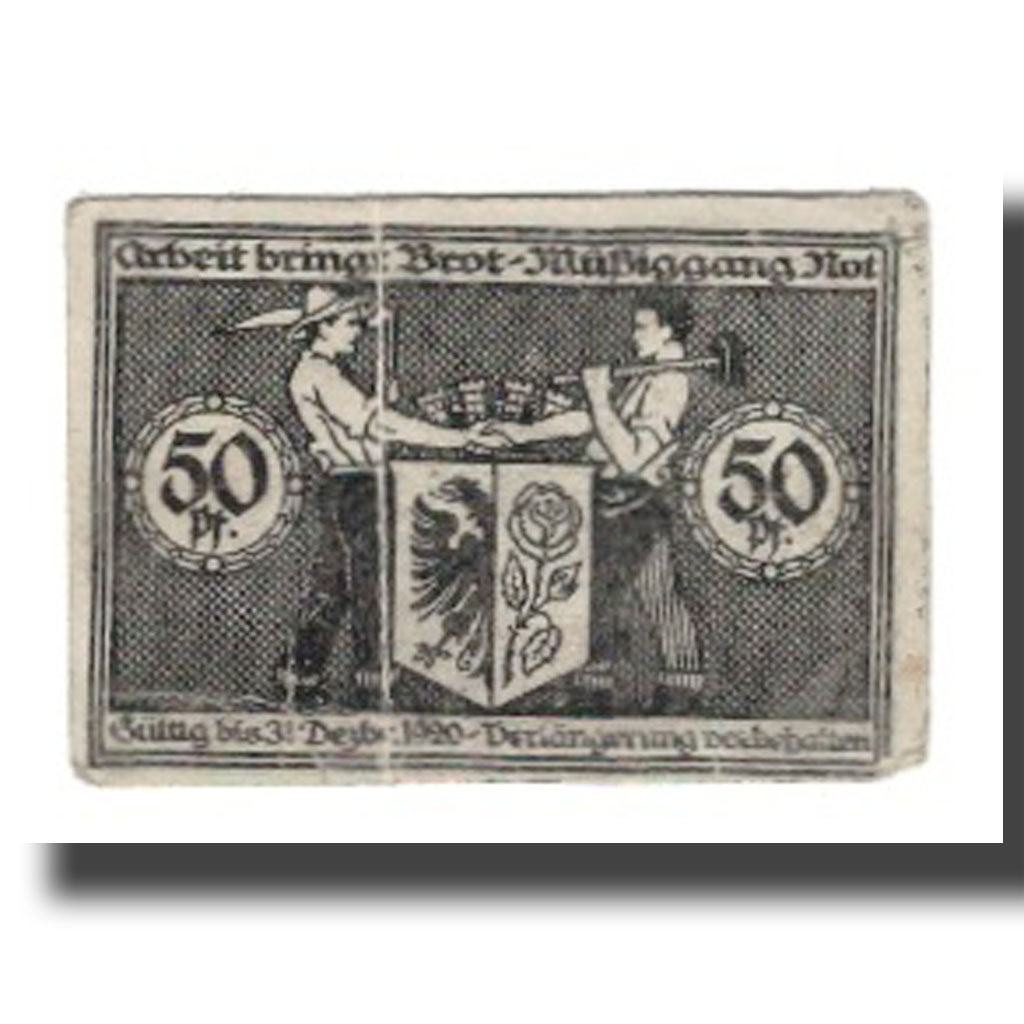 Geldschein, Deutschland, Bismark Stadt, 50 Pfennig, personnage, 1920