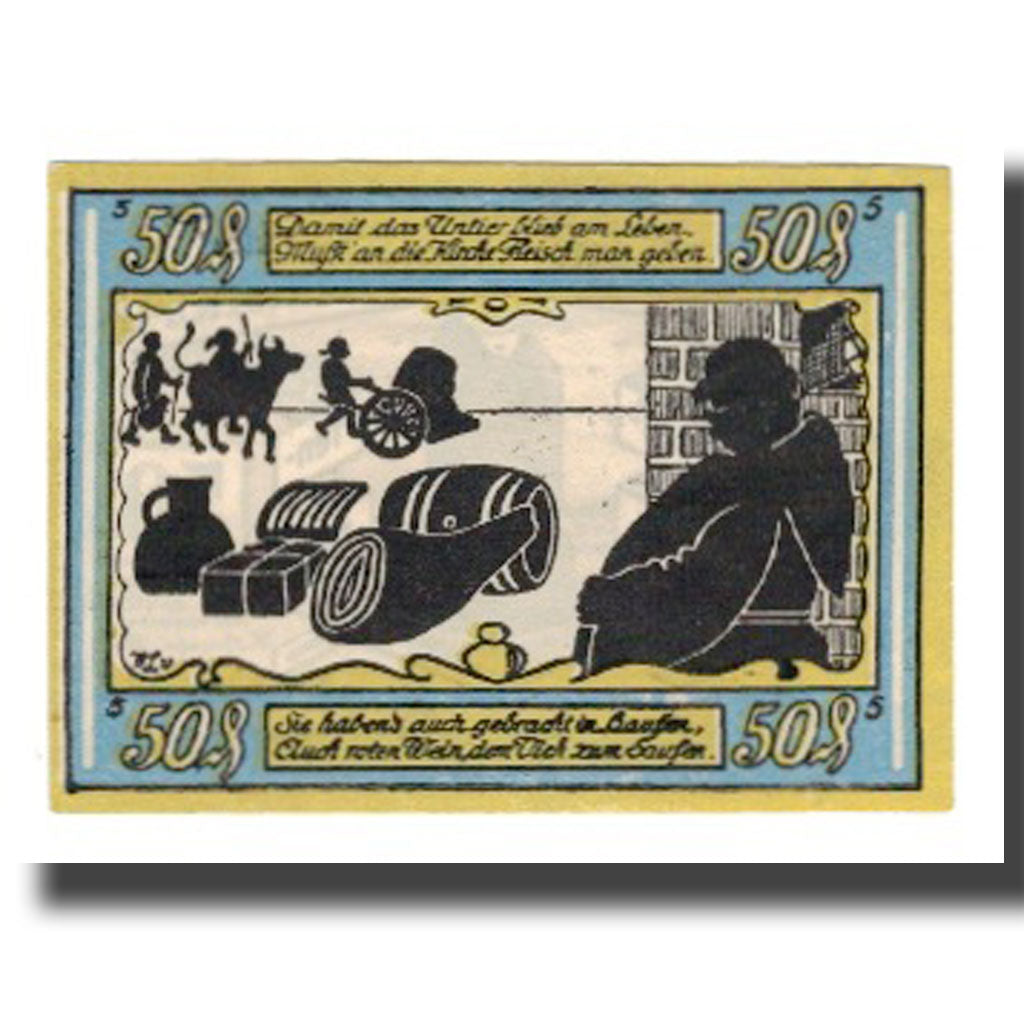 Geldschein, Deutschland, Bismark Stadt, 50 Pfennig, personnage 1, 1921
