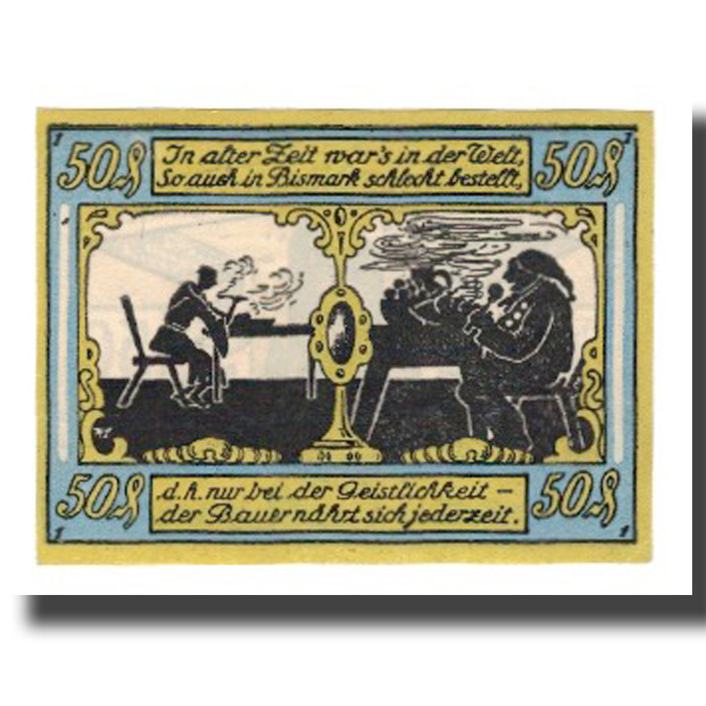 Banknote, Germany, Bismark Stadt, 50 Pfennig, personnage 3, 1921, 1921-10-01
