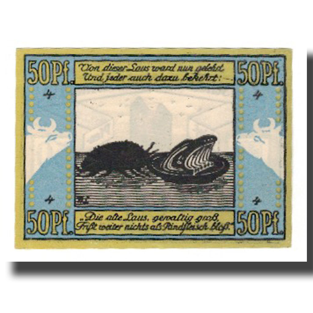 Banknote, Germany, Bismark Stadt, 50 Pfennig, Animal 2, 1921, 1921-10-01