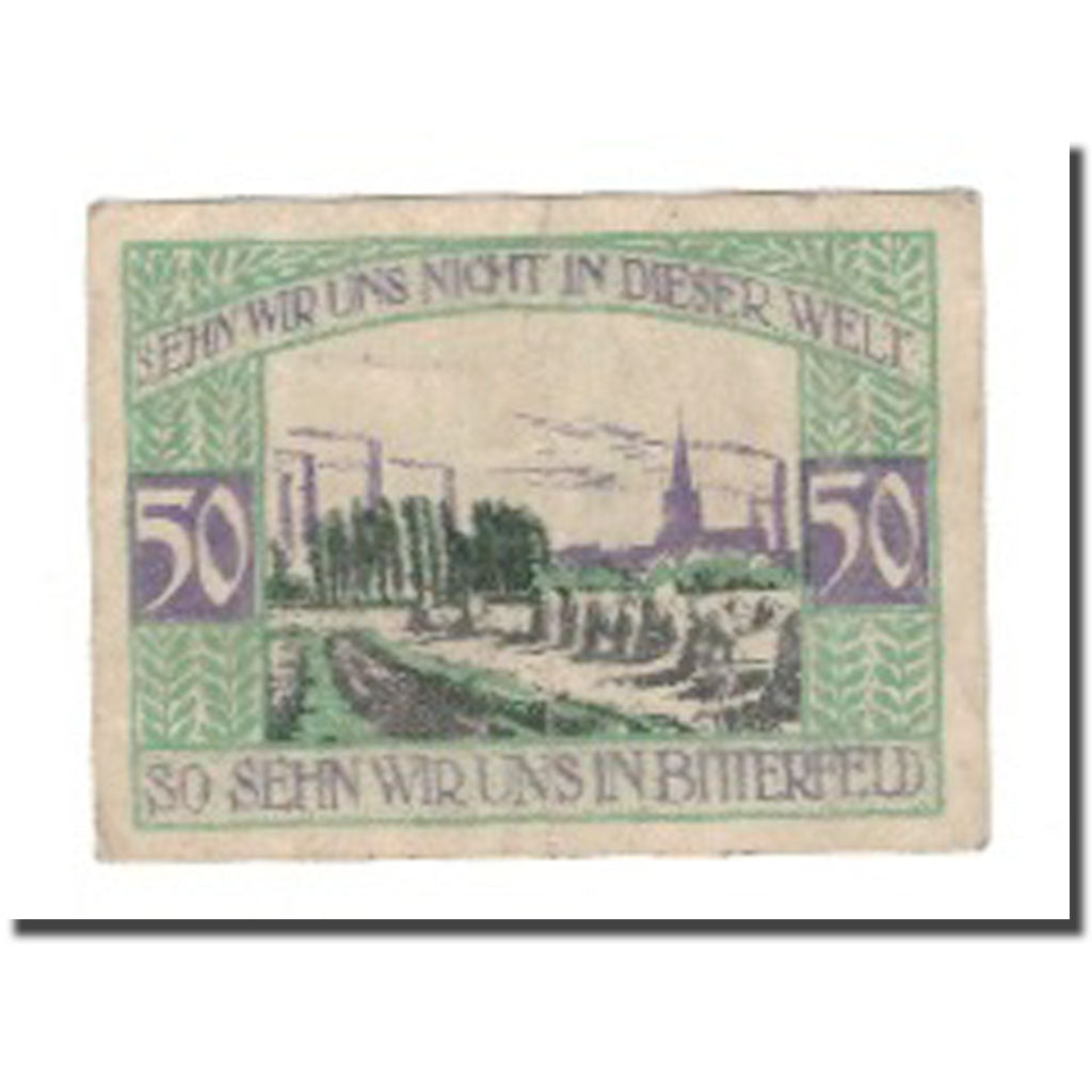 Banknote, Germany, Bitterfeld Kreis, 50 Pfennig, paysage 2, 1920, 1920-07-06