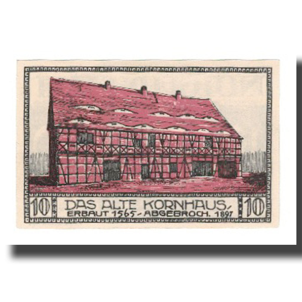 Banknote, Germany, Bitterfeld Stadt, 10 Pfennig, batiment 2, 1921, UNC(65-70)