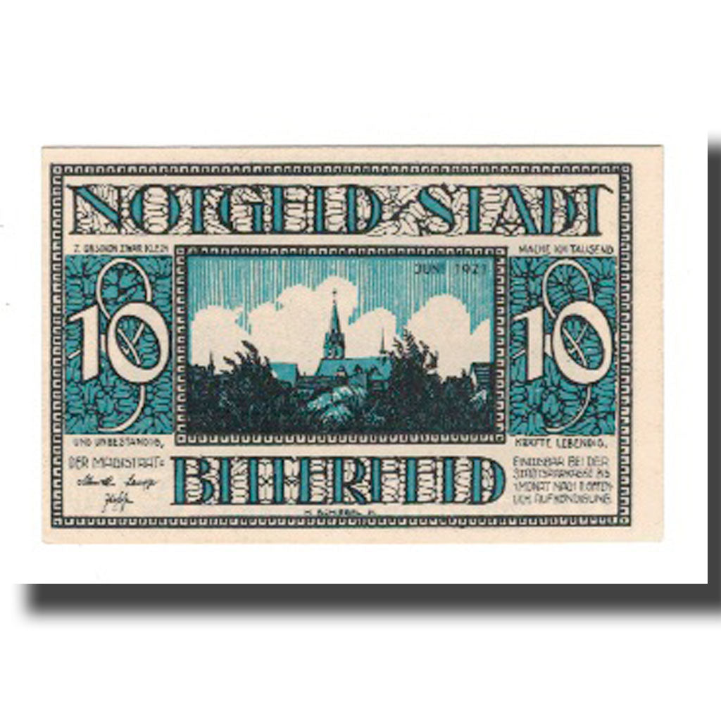 Banknote, Germany, Bitterfeld Stadt, 10 Pfennig, Batiment 4, 1921, UNC(65-70)