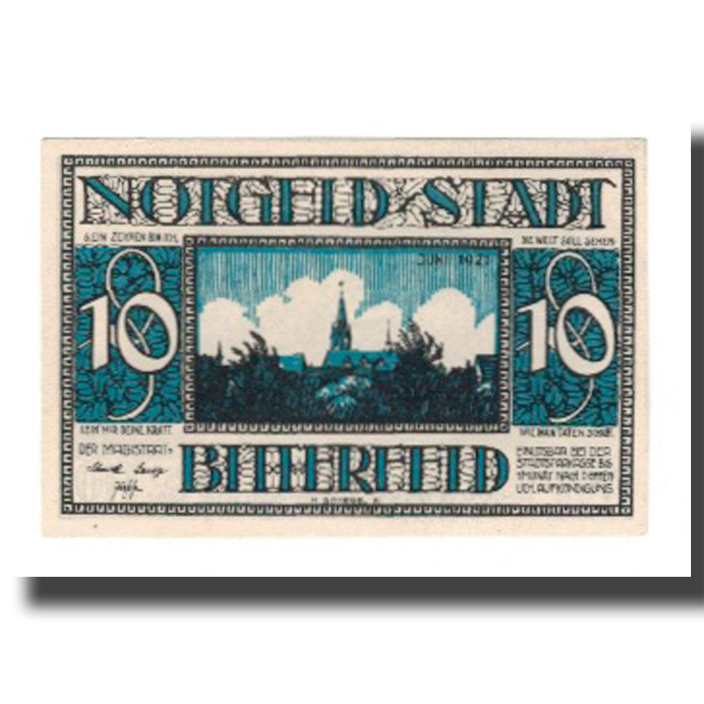 Banknote, Germany, Bitterfeld Stadt, 10 Pfennig, Batiment 5, 1921, UNC(65-70)
