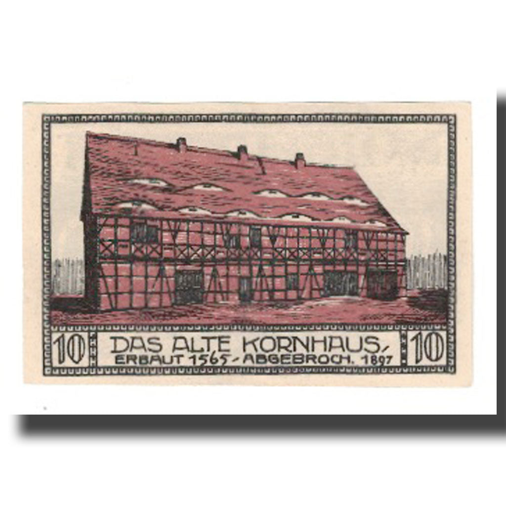 Banknote, Germany, Bitterfeld Stadt, 10 Pfennig, Batiment 8, 1921, UNC(65-70)