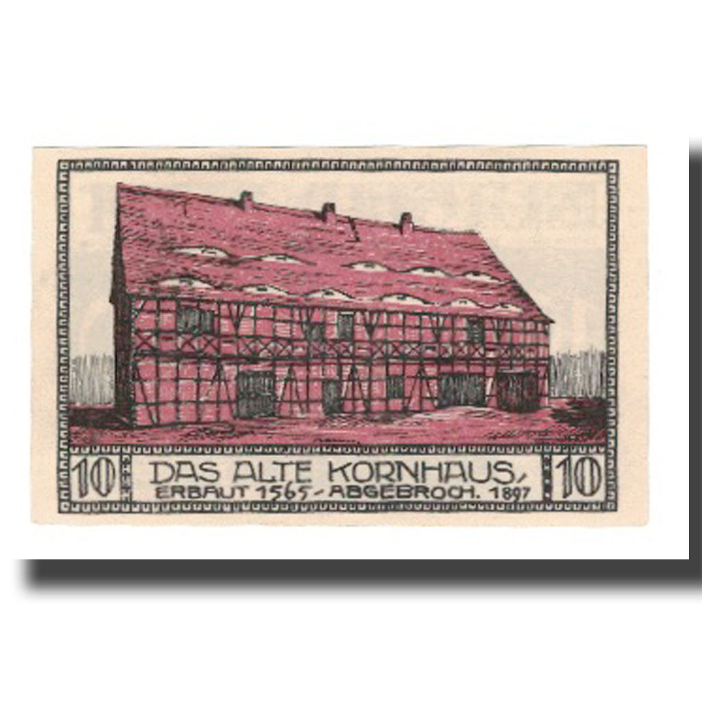 Banknote, Germany, Bitterfeld Stadt, 10 Pfennig, Batiment 9, 1921, UNC(65-70)