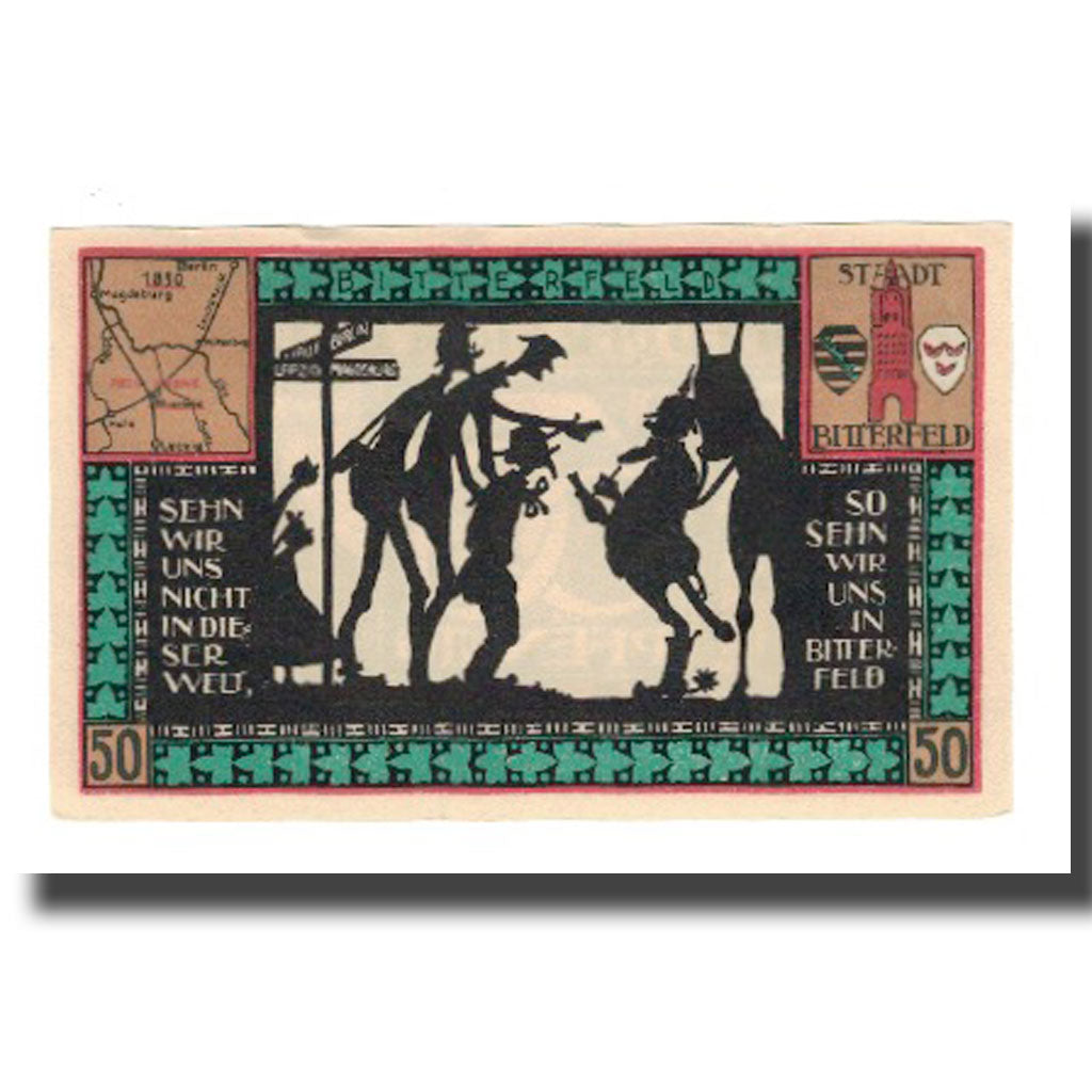 Banknote, Germany, Bitterfeld Stadt, 50 Pfennig, personnage 4, 1921, AU(55-58)