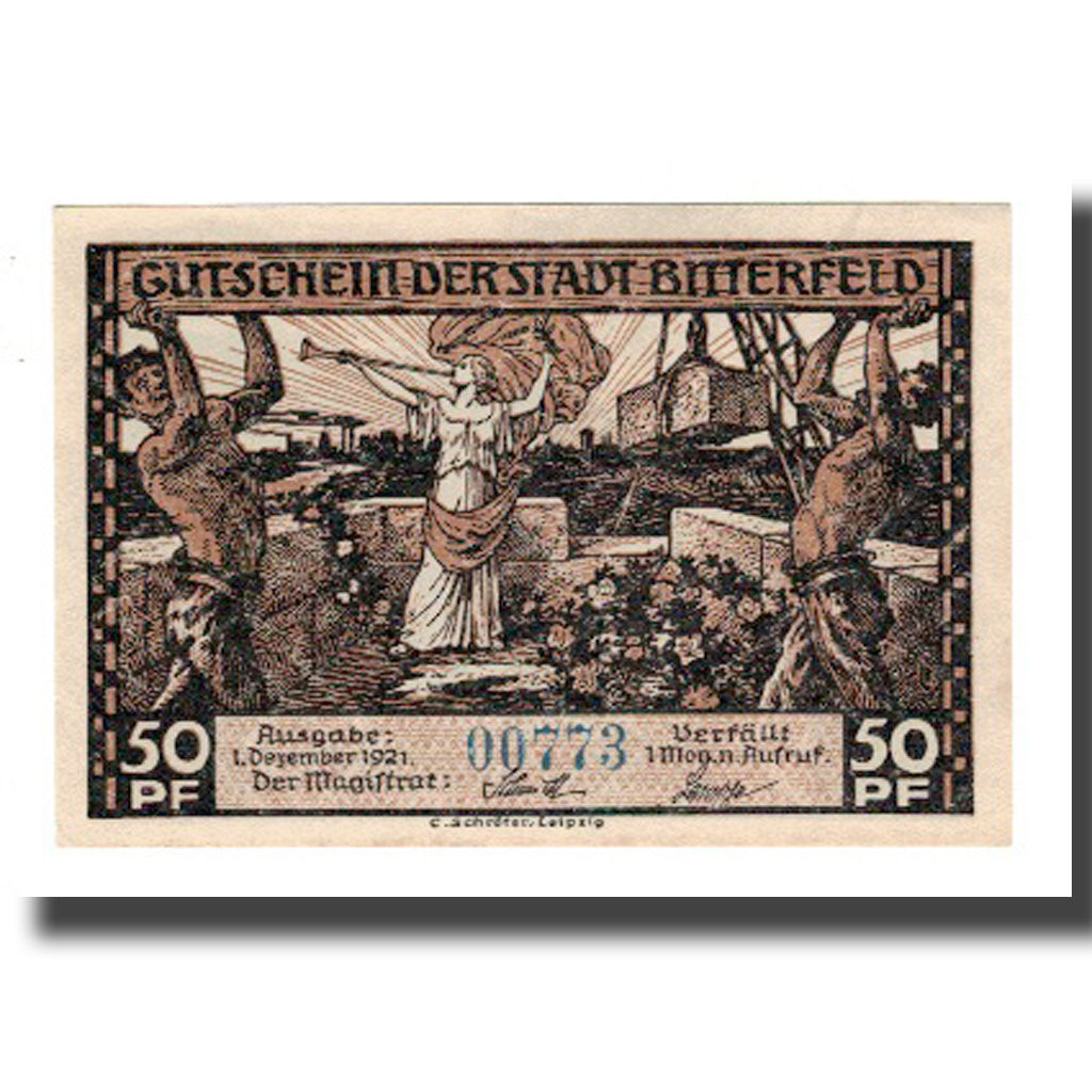 Banknote, Germany, Bitterfeld Stadt, 50 Pfennig, Mineurs, 1921, 1921-12-01