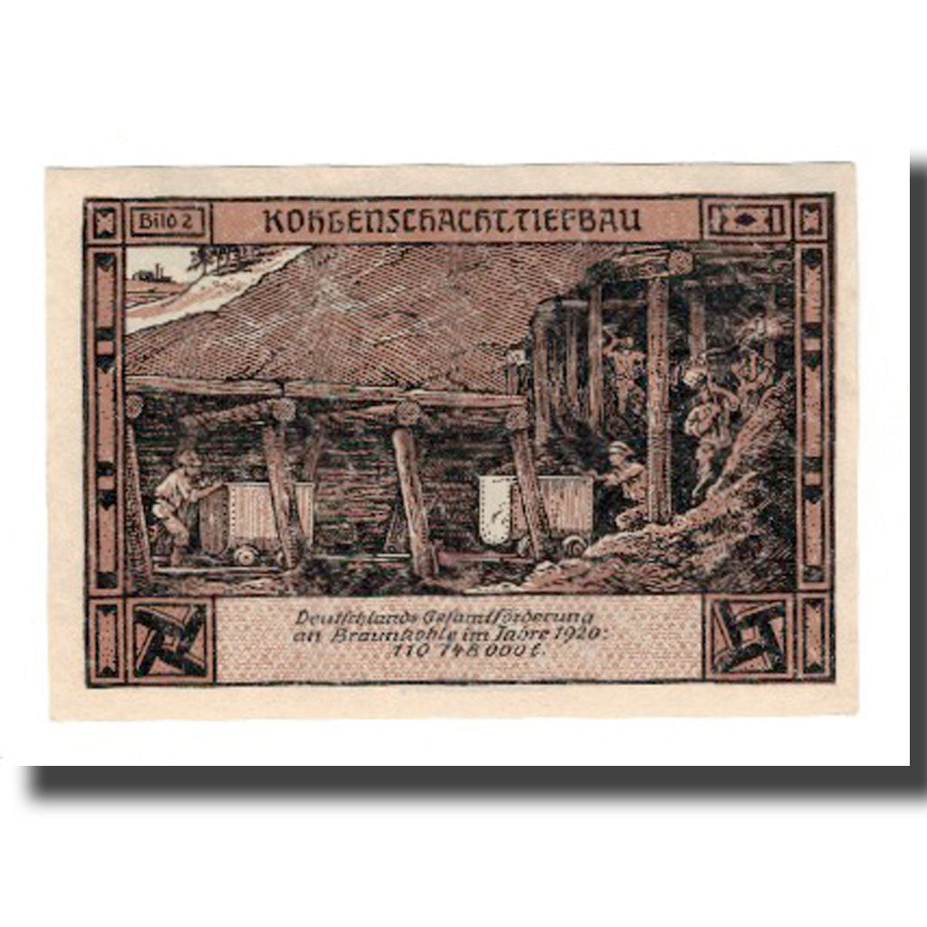 Banknote, Germany, Bitterfeld Stadt, 50 Pfennig, mineurs 1, 1921, 1921-12-01