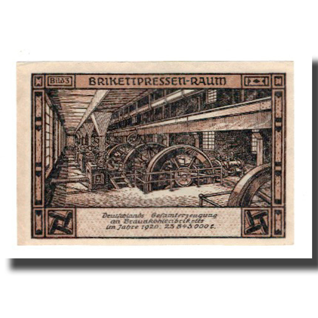 Banknote, Germany, Bitterfeld Stadt, 50 Pfennig, Usine, 1921, 1921-12-01